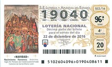 bumili ng isa bahagi ng Spanish lottery ticket elgordo